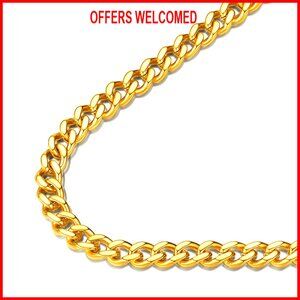18K Gold Plated Stainless Steel Chunky Cuban Link Chain Necklace